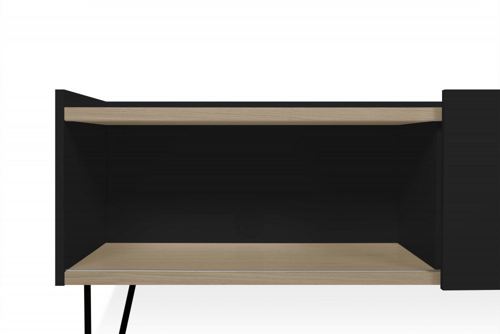 Meuble TV design NINA  Chêne clair et noir 
